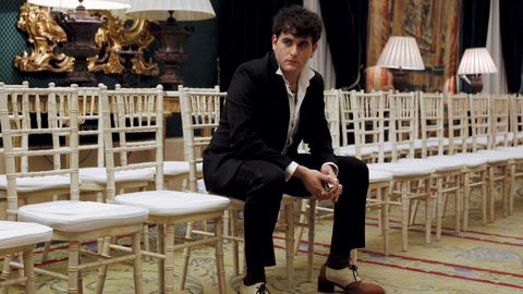 El dise�ador, durante un momento de la semana de la moda de Madrid