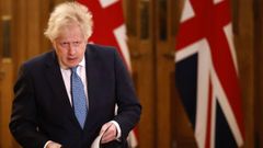 Boris Johnson, este lunes, en Downing Street