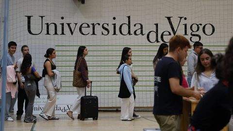 Jornada de bienvenida a los nuevos alumnos de la Universidade de Vigo en una foto del pasado mes de septiembre