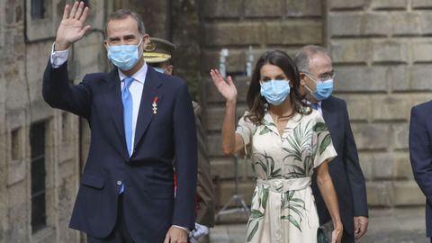 Visita de los Reyes, Felipe VI y Letizia, a Santiago el pasado 25 de julio