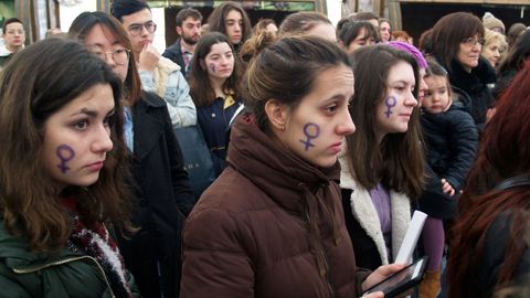 Concentracin feminista en Chantada, en una imagen de archivo