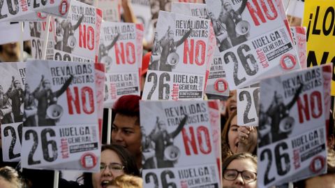 Marcha estudiantil en Madrid
