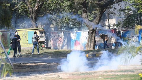 Protestas en Islamabad, Pakist�n, cerca de la embajada de Estados Unidos 