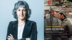 Retrato de�Tereixa Constenla (A Estrada, 1968); a la derecha, la portada de su ensayo.