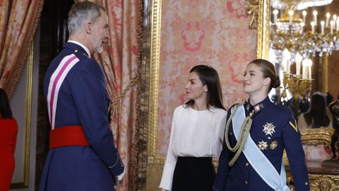 Los reyes y la princesa Leonor, en otro momento de la Pascua Militar