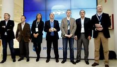 La emergente direcci�n del Partido Popular de Pontevedra con Luis Serantes a la derecha.