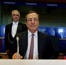 Draghi compareci� ayer en el Parlamento Europeo.
