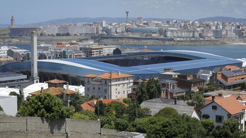 Vista del estadio de Riazor