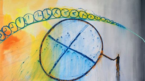 La obra con la que se anuncia la nueva exposici�n de Pelayo Ortega en Marlborough Madrid