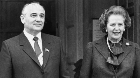 El lder sovitico y Margaret Thatcher