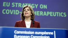 La comisaria  de Sanidad, Stella Kyriakides, present� este jueves la Estrategia Terap�utica europea