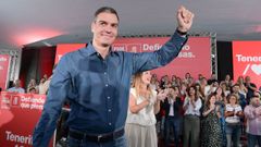 El presidente del Gobierno, este domingo, en un acto de precampa�a del PSOE en Tenerife