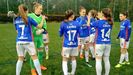 Real Oviedo Femenino.Las futbolistas azules celebran la victoria