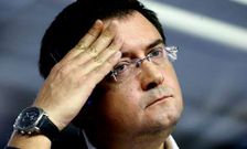 El secretario de Organizaci�n del PSOE, �scar L�pez, en su comparecencia en Ferraz.