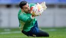 Tomeu Nadal, durante un entrenamiento con el Real Oviedo