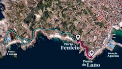 Plano de la senda litoral.