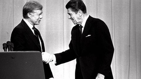 Debate entre Carter y Reagan en 1980