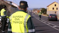 Control de la Guardia Civil de Tr�fico en Vilanova
