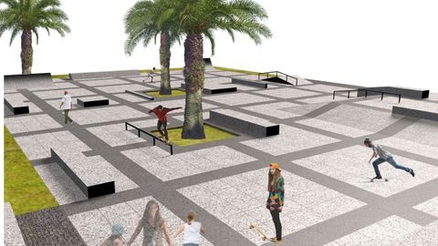 Diseño de la skate place proyectado para O Carregal.