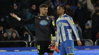 &Aacute;lvaro Ferllo y Lucas Noubi, hablando tras terminar el partido ante el C&aacute;diz.
