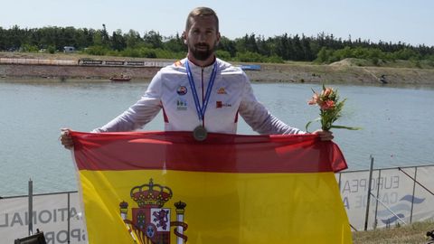 Carlos Arévalo, con el bronce logrado en la final del K1 200