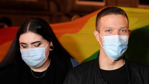 Kevin Rubio en la manifestaci�n en su apoyo de Oviedo.Kevin Rubio en la manifestaci�n en su apoyo de Oviedo