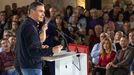 El presidente del Gobierno, Pedro S�nchez, en un acto electoral en Burgos el pasado jueves.