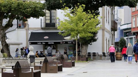 Terraza en la alameda Basanta Olano, en el centro de Vilalba