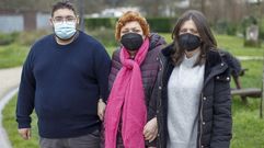 Luisa L�pez, con sus hijos