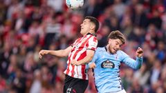 El jugador del Celta Sergio Carreira, frente al Athletic Club el curso pasado.