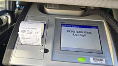 Resultado de la prueba de alcoholemia