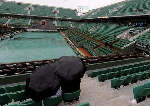 Imagen de ayer de la pista central de Roland Garros.