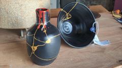 Piezas creadas con kintsugi en Artesana O Pasatempo en Mondoedo