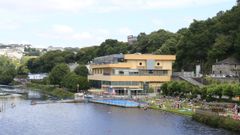 El Club Fluvial de Lugo, que explota la ribera del r�o Mi�o.