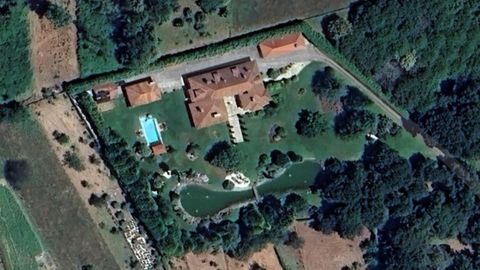 La casa que compró Julio Iglesias en Piñor, en un mapa de Google