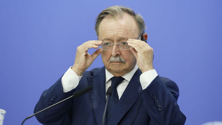 El presidente de Ceuta, Juan Jos� Vivas, ayer en el Parlamento Europeo.