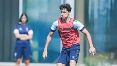 Carlos Dotor, entrenando con el Celta