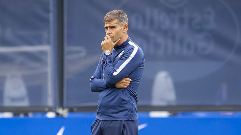 Antonio Hidalgo, durante un entrenamiento en el D�por Training Center.