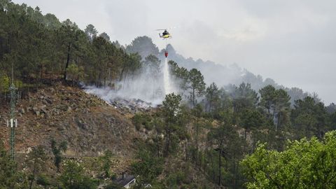 Imagen de archivo de un incendio forestal en Untes