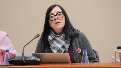 A portavoz parlamentaria de Lingua do BNG, Iria Taibo
