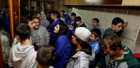 La falta de espacio en el taller de madera y mueble del CIFP A Xunqueira afecta tambi�n a las taquillas de los alumnos. 