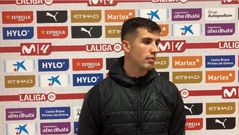 El jugador de Celta Carlos Dom�nguez, tras el partido ante el Girona.