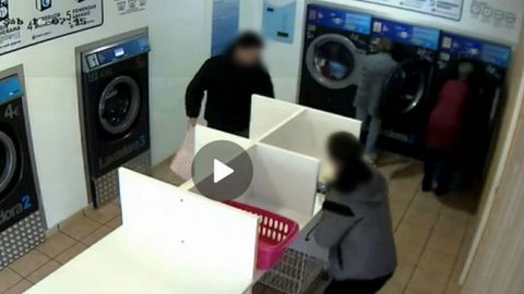 Captura del v�deo del hurto en la lavander�a.