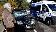 Aparatoso accidente en Vigo