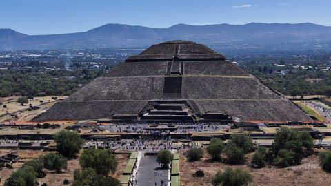 Pir�mide de la Luna, en Teotihuac�n, M�xico, donde se produjo el tiroteo
