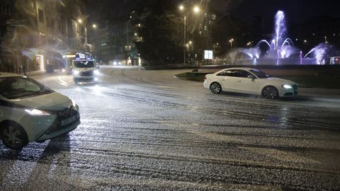 El granizo ti�� de blanco Cuatro Caminos a primera hora del viernes
