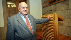 El historiador de la medicina Avelino Franco Grande, en un acto en la Fundaci�n Caixa Galicia en el 2010
