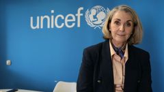 Mar�a �ngeles Espinosa, presidenta de Unicef Espa�a, en la sede la organizaci�n en Santiago