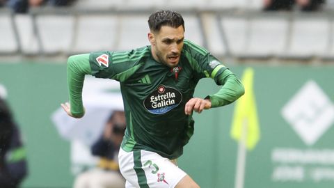 Rober Correa en su etapa en el Racing de Ferrol. 