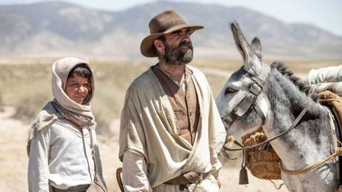 Luis Tosar en la adaptacin al cine de Intemperie, junto al nio Jaime Lpez